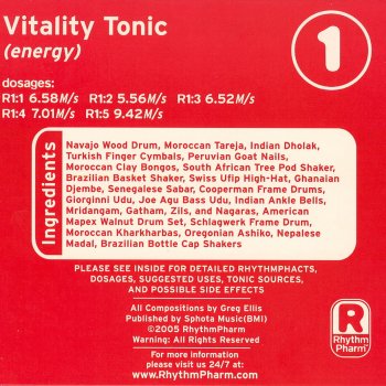 Исполнитель Greg Ellis, альбом Rhythm Pharm: Vitality