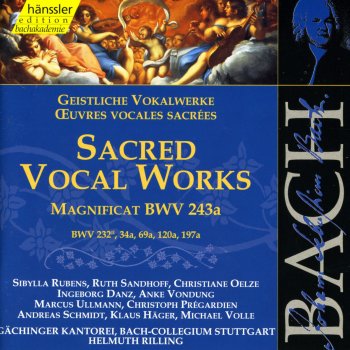 Johann Sebastian Bach, Sibylla Rubens, Anke Vondung, Christoph Pregardien, Michael Volle, Gächinger Kantorei Stuttgart, Bach-Collegium Stuttgart & Helmuth Rilling O ewiges Feuer, O Ursprung der Liebe, BWV 34a: Recitative: Das ist vor dich, o ehrenwurdger Mann (Soprano)