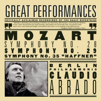 Исполнитель Wolfgang Amadeus Mozart feat. Claudio Abbado, альбом Mozart: Symphonies Nos. 28, 29 & 35 "Haffner"