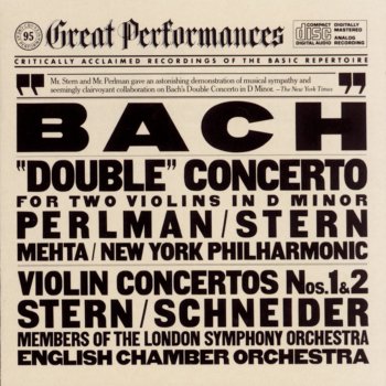 Johann Sebastian Bach, Zubin Mehta, New York Philharmonic, Isaac Stern & Itzhak Perlman Concerto for Two Violins and Orchestra in D Minor, BWV 1043: I. Vivace