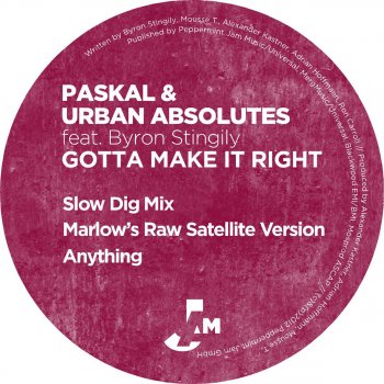 Paskal feat. Byron Stingily, Urban Absolutes & Marlow Gotta Make It Right - Marlows Raw Satellite Remix