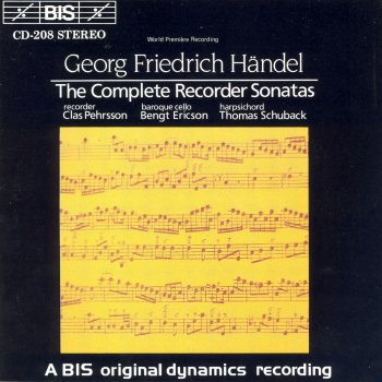 Georg Friedrich Händel; Clas Pehrsson, Bengt Ericson, Thomas Schuback Recorder Sonata in F Major, Op. 1, No. 11, HWV 369: IV. Allegro