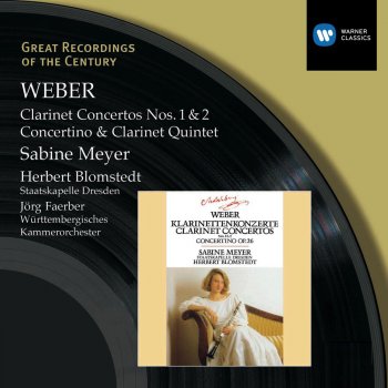 Исполнитель Sabine Meyer, альбом Weber : Clarinet Concertos 1 & 2/Concertino in E flat/Clarinet Quintet