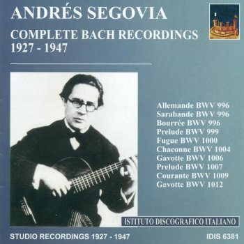 Andrés Segovia Cello Suite No. 6 in D major, BWV 1012: V. Gavotte I-II (arr. A. Segovia)