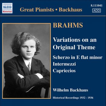 Wilhelm Backhaus 8 Piano Pieces: Intermezzo in A Minor, Op. 76, No. 7